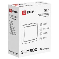 Щит распределительный накладной ЩРН-П-24 SlimBox 2х12м пластик белая дверца IP41 EKF PROxima 