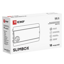 Щит распределительный встраиваемый ЩРВ-П-18 SlimBox 18м белая дверца IP41 EKF PROxima 