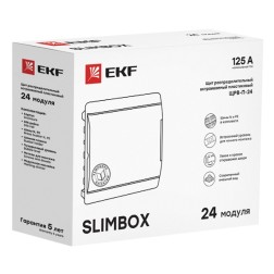 Щит распределительный встраиваемый ЩРВ-П-24 SlimBox 2х12м белая дверца IP41 EKF PROxima 