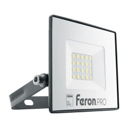 Светодиодный прожектор Feron PRO LL-1000 IP65 20W 230V 6400K корпус черный алюминий 