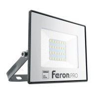 Светодиодный прожектор Feron PRO LL-1000 IP65 30W 230V 6400K корпус черный алюминий