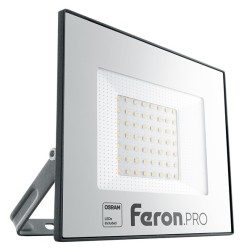 Светодиодный прожектор Feron PRO LL-1000 IP65 50W 230V 6400K корпус черный алюминий 