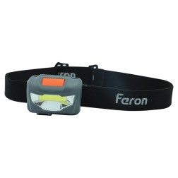 Фонарь налобный Feron TH2301 1COB USB IP44 пластик, с аккумулятором 3W 