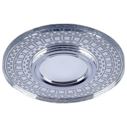 Светильник встраиваемый с LED подсветкой Feron CD981 потолочный MR16 G5.3, прозрачный, серебро 