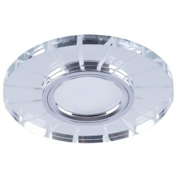 Светильник встраиваемый с LED подсветкой Feron CD982 потолочный MR16 G5.3 прозрачный, хром 