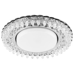 Светильник встраиваемый с белой LED подсветкой Feron CD4027 потолочный GX53 без лампы прозрачный 