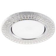 Светильник встраиваемый с белой LED подсветкой Feron CD4028 потолочный GX53 без лампы прозрачный