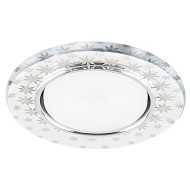 Светильник встраиваемый с белой LED подсветкой Feron CD4030 потолочный GX53 без лампы, прозрачный