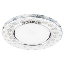 Светильник встраиваемый с белой LED подсветкой Feron CD4030 потолочный GX53 без лампы, прозрачный 