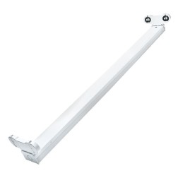 Светильник для светодиодной лампы Т8 цоколь 2xG13 (2х18) IP20 цвет белый, корпус штампованная сталь 