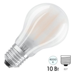 Лампа филаментная светодиодная Osram CL A LED FIL 100 10W/840 230V E27 1521lm матовая 