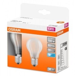 Лампа филаментная светодиодная Osram LEDSCLA100 10W/840 230VGL FR E27 Filament упаковка 2 шт. 