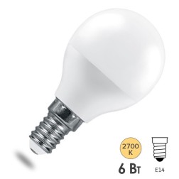 Лампа светодиодная Feron.PRO LB-1406 Шарик G45 6W 2700K 230V E14 460Lm используется OSRAM LED 