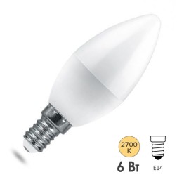 Лампа светодиодная Feron.PRO LB-1306 Свеча C37 6W 2700K 230V E14 460Lm используется OSRAM LED 