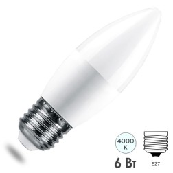 Лампа светодиодная Feron.PRO LB-1306 Свеча C37 6W 4000K 230V E27 475Lm используется OSRAM LED 