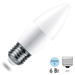 Лампа светодиодная Feron.PRO LB-1306 Свеча C37 6W 6400K 230V E27 490Lm используется OSRAM LED 