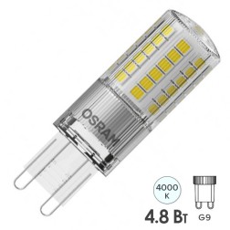 Лампа светодиодная Osram LEDPPIN 50 4,8W/840 G9 230V 600Lm d18x59mm белый свет 