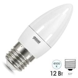 Лампа Gauss Elementary Свеча 12W 950lm 4100K E27 LED 1/10/100 