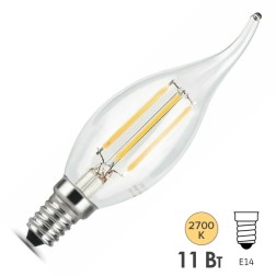 Лампа Gauss Filament Свеча на ветру 11W 720lm 2700К Е14 LED 220V 1/10/50 