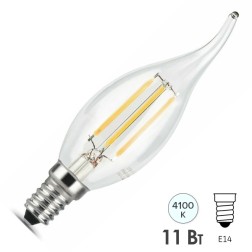 Лампа Gauss Filament Свеча на ветру 11W 750lm 4100К Е14 LED 220V 1/10/50 