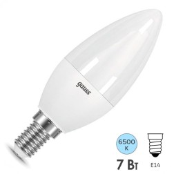 Лампа Gauss Свеча 7W 590lm 6500К E14 диммируемая LED 220V 1/10/100 