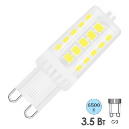 Лампа Gauss G9 AC185-265V 3,5W 460lm 6500K керамика LED 220V 1/10/200 