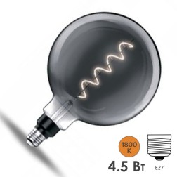 Лампа Gauss Filament G200 4.5W 1800К 100lm Е27 gray flexible LED 