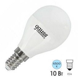 Лампа светодиодная Gauss Elementary Шар P45 10W 6500К 230V E14 750Lm 