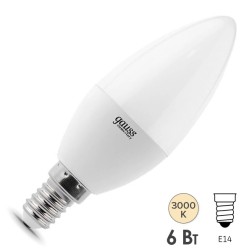 Лампа светодиодная Gauss Elementary свеча 6W 3000К 230V E14 420Lm 