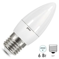 Лампа светодиодная Gauss Elementary свеча 6W 4100К 230V E27 450Lm 