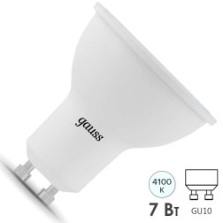 Лампа светодиодная Gauss Black MR16 7W 4100K 230V GU10 630lm LED 