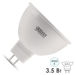 Лампа светодиодная Gauss Elementary MR16 3.5W 4100K 230V GU5.3 300Lm 