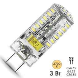 Лампа Gauss LED GY6.35 3W 2700K 230V 230Lm силикон 