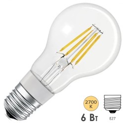 Лампа светодиодная LEDVANCE SMART+ Filament Classic DIM 6W (замена 60W) 2700K E27 