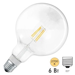 Лампа светодиодная LEDVANCE SMART+ Filament Globe DIM 6W (замена 60W) 2700K E27 