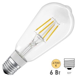 Лампа светодиодная LEDVANCE SMART+ Filament Edison DIM 6W (замена 60W) 2700K E27 