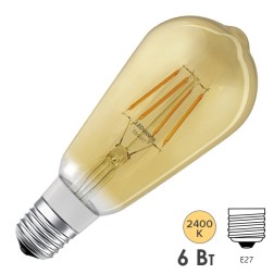 Лампа светодиодная LEDVANCE SMART+ Filament Edison DIM 55 6W/2400K E27 