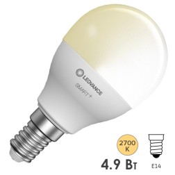 Лампа светодиодная LEDVANCE SMART+ Mini bulb DIM 5W (замена 40W) 2700K E14 