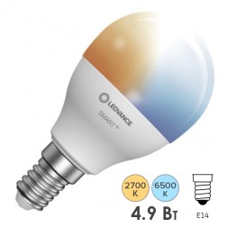 Лампа светодиодная LEDVANCE SMART+ Mini bulb Tunable White 5W (замена 40W) 2700-6500K E14 