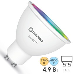 Лампа светодиодная LEDVANCE SMART+ Spot RGBW 5W (замена 40W) 2700-6500K 100град. GU10 