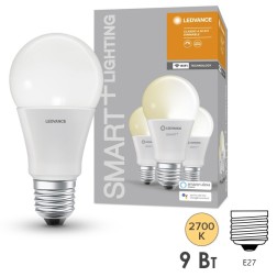 Лампа светодиодная LEDVANCE SMART+ WiFi Classic DIM 9W (замена 60W) 2700K E27 упаковка 3шт. 