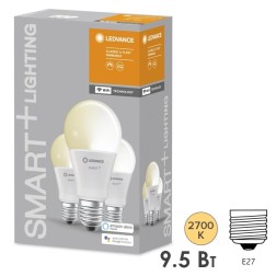 Лампа светодиодная LEDVANCE SMART+ WiFi Classic DIM 9.5W (замена 75W) 2700K E27 упаковка 3шт 