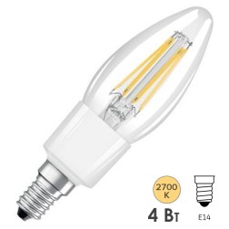 Лампа светодиодная LEDVANCE SMART+ Filament Classic DIM 4W (замена 40W) 2700K E14 
