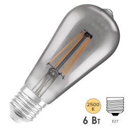 Лампа светодиодная LEDVANCE SMART+ Filament Edison DIM 44 6W 2700K E27 