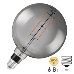 Лампа светодиодная LEDVANCE SMART+ Filament Globe DIM 37 6W 2700K E27 