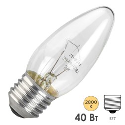 Лампа накаливания свеча ЭРА ДС (B36) 40W 230V E27 (5056183786458) (ЛОН) 