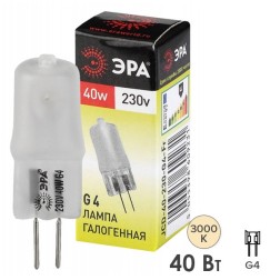 Лампа галогенная ЭРА G4-JCD-40W-230V-FR капсула 40W G4 нейтральный (5055398609231) 