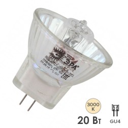 Лампа галогенная ЭРА GU4-MR11-20W-220V-30 CL софит 20W нейтральный GU4 220V 