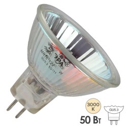 Лампа галогенная ЭРА GU5.3-MR16-50W-12V-CL 50W софит нейтральный белый свет 