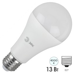 Лампа светодиодная ЭРА STD LED A60-13W-12/48V-840-E27 13W груша нейтральный белый свет 